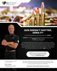 The Rev Marketing Team builds long lasting relationships with the firearms industry while developing a marketing plan and strategies to enhance growth online and in communities around servicing the firearms industry.